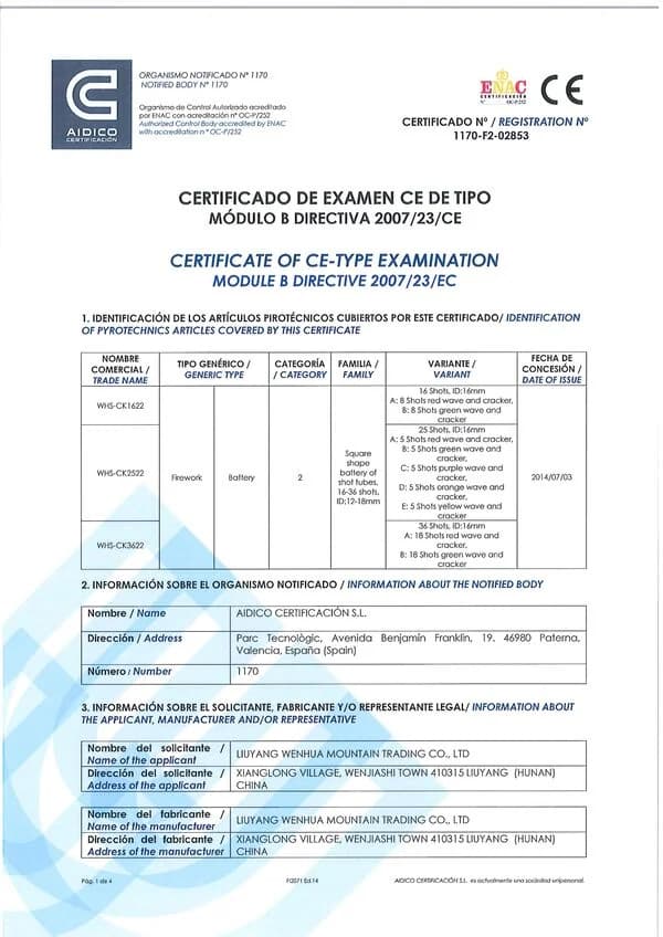 Public sample file showing a F2 CE certificate format.